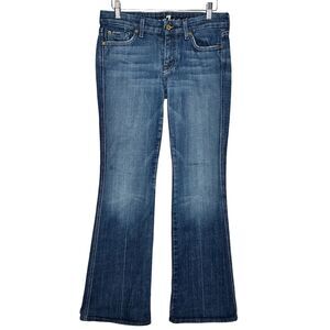 7 for All Mankind Jeans A Pocket Flip Flop Flared Womens Sz 27 (31”x 30.5”) Blue
